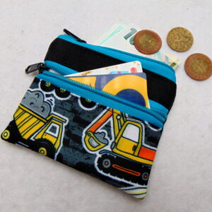 Malá peněženka- kapsička-bagr modrý