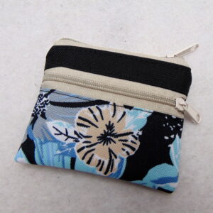Malá peněženka- kapsička- modrý květ