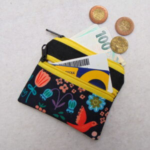 Malá peněženka- kapsička- ptáček+ žlutá