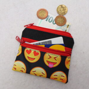 Malá peněženka- kapsička- smajlík+ červená