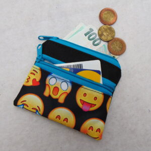 Malá peněženka- kapsička- smajlík+ modrá