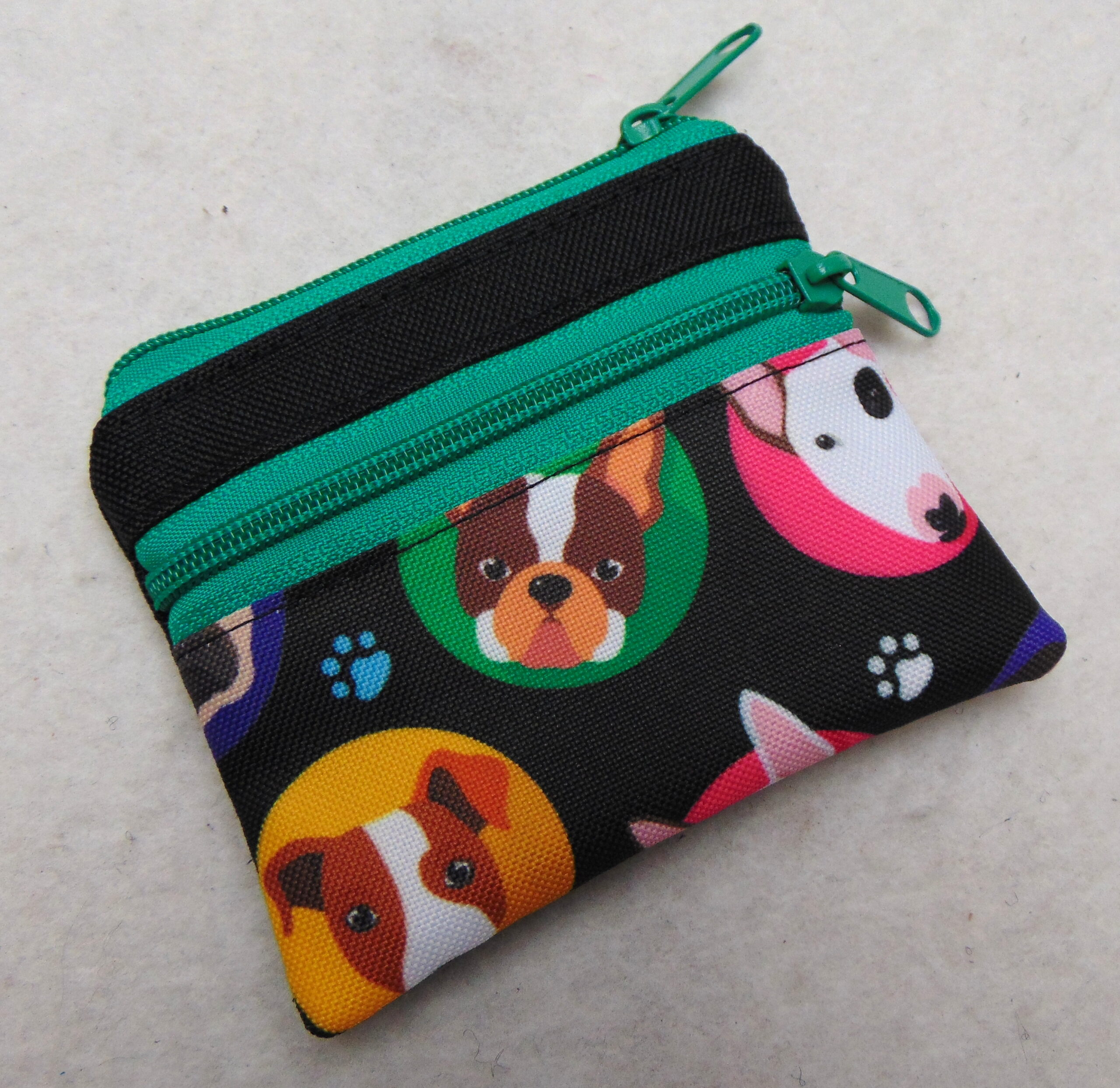 Malá peněženka- kapsička- pes+ zelená