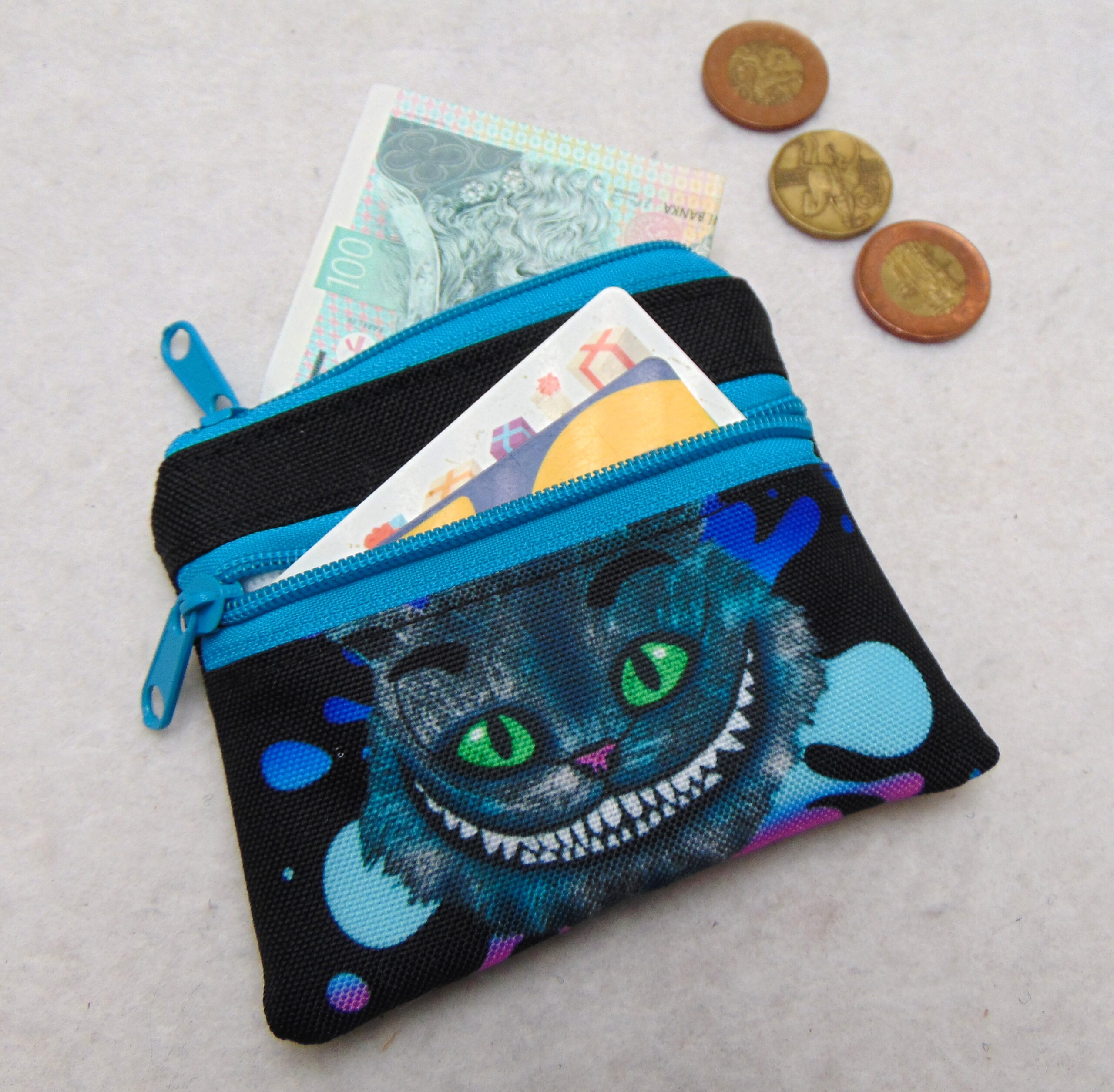 Malá peněženka- kapsička- kočka