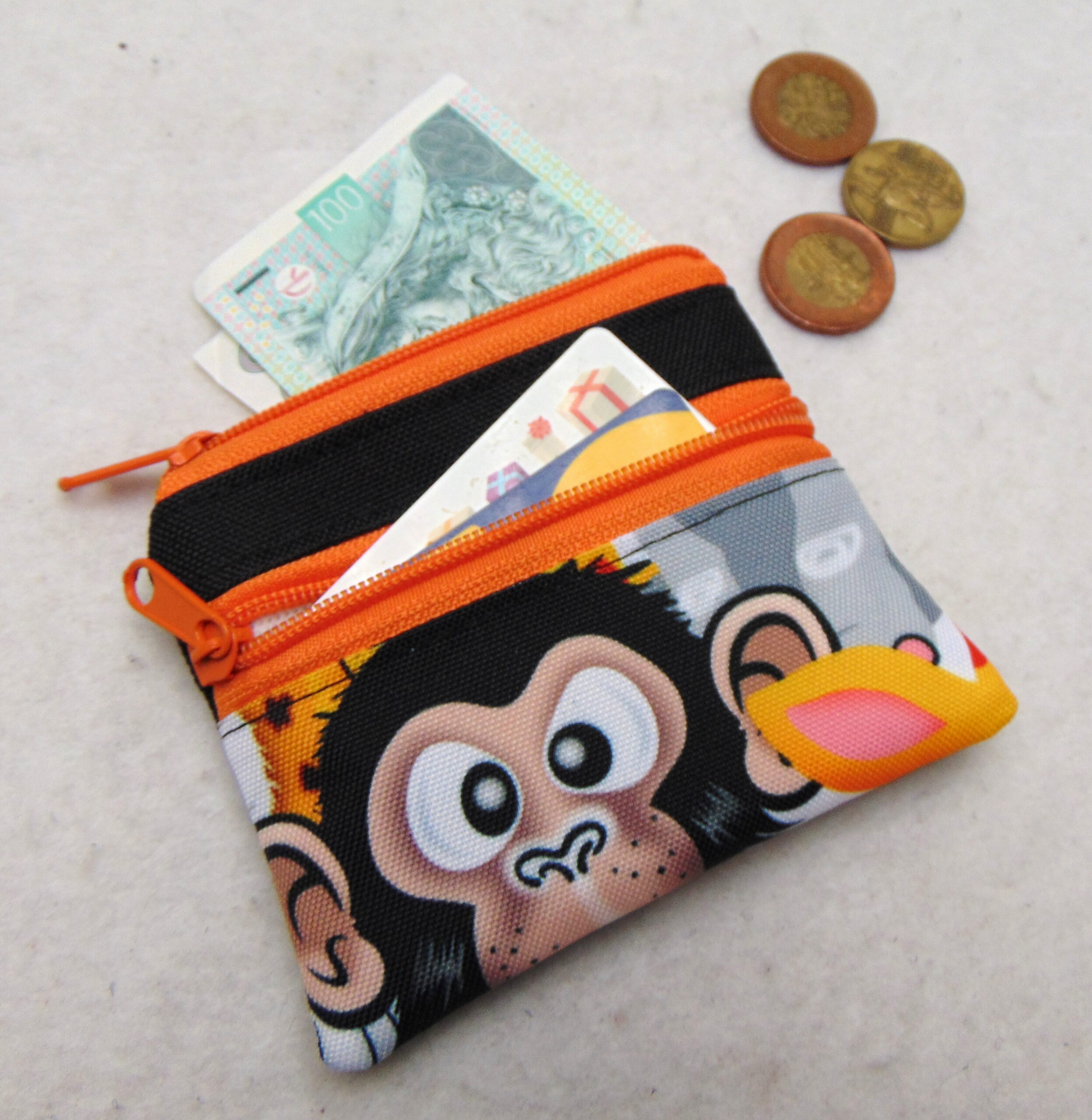 Malá peněženka- kapsička- opice