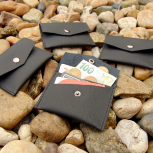 Malá kožená peněženka- černá