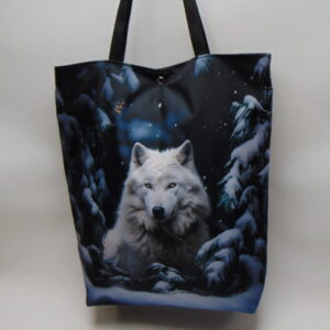 Velká nákupní skládací taška- vlk